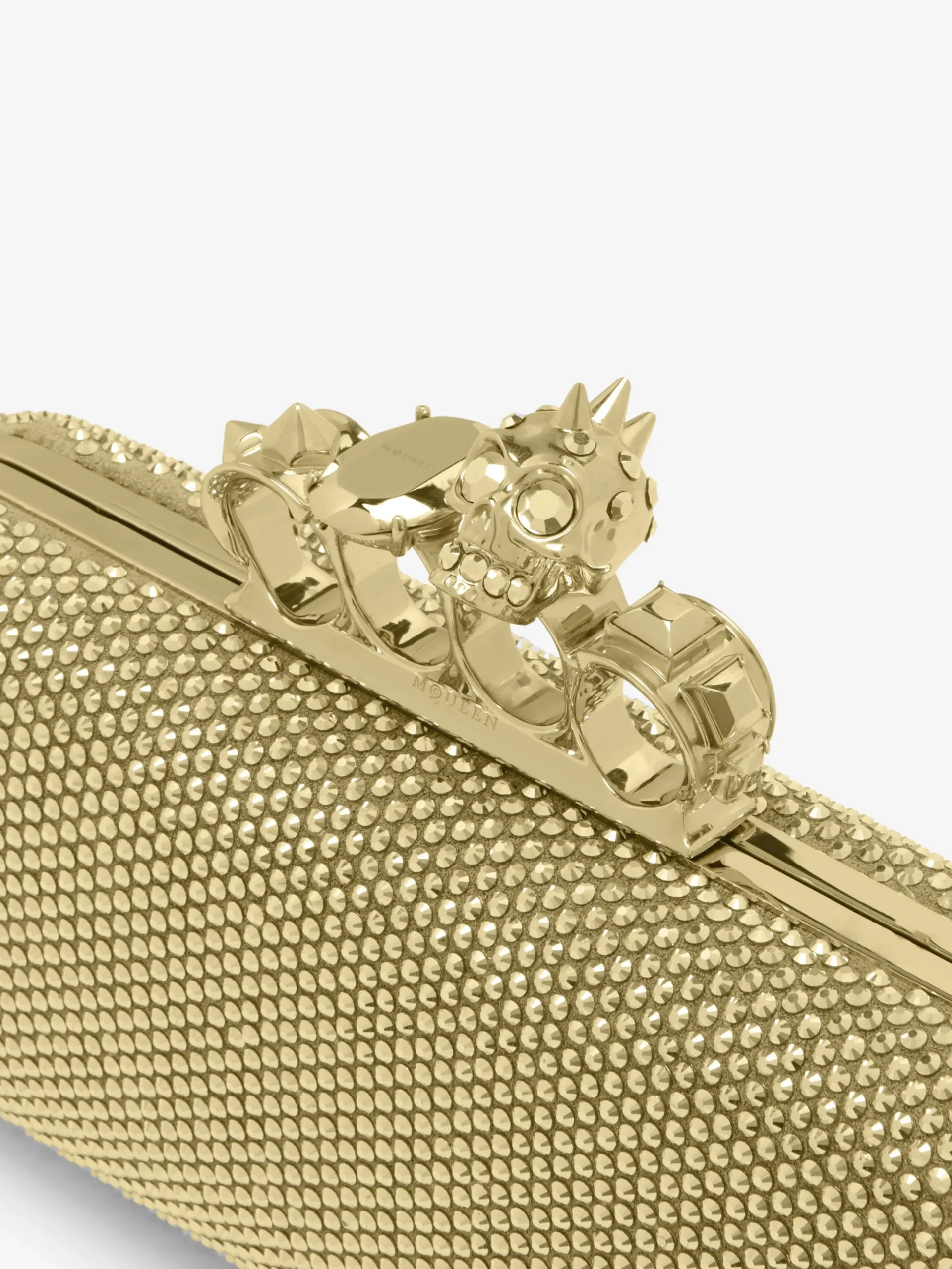 Women's Long Knuckle Clutch in Gold-finish