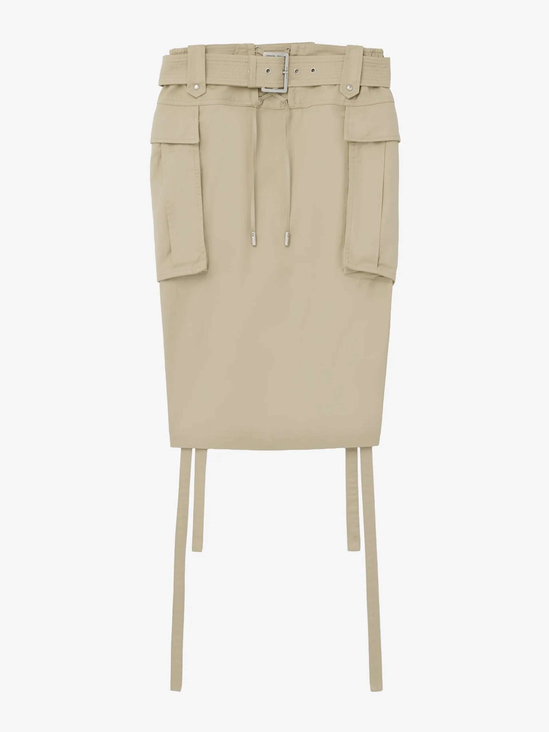 Women's Midi Cargo Skirt in Beige