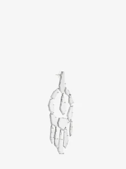 Women's Mirror Earrings in Silver-finish