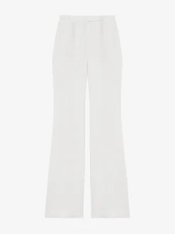 Women's Narrow Bootcut Trousers in Light Ivory