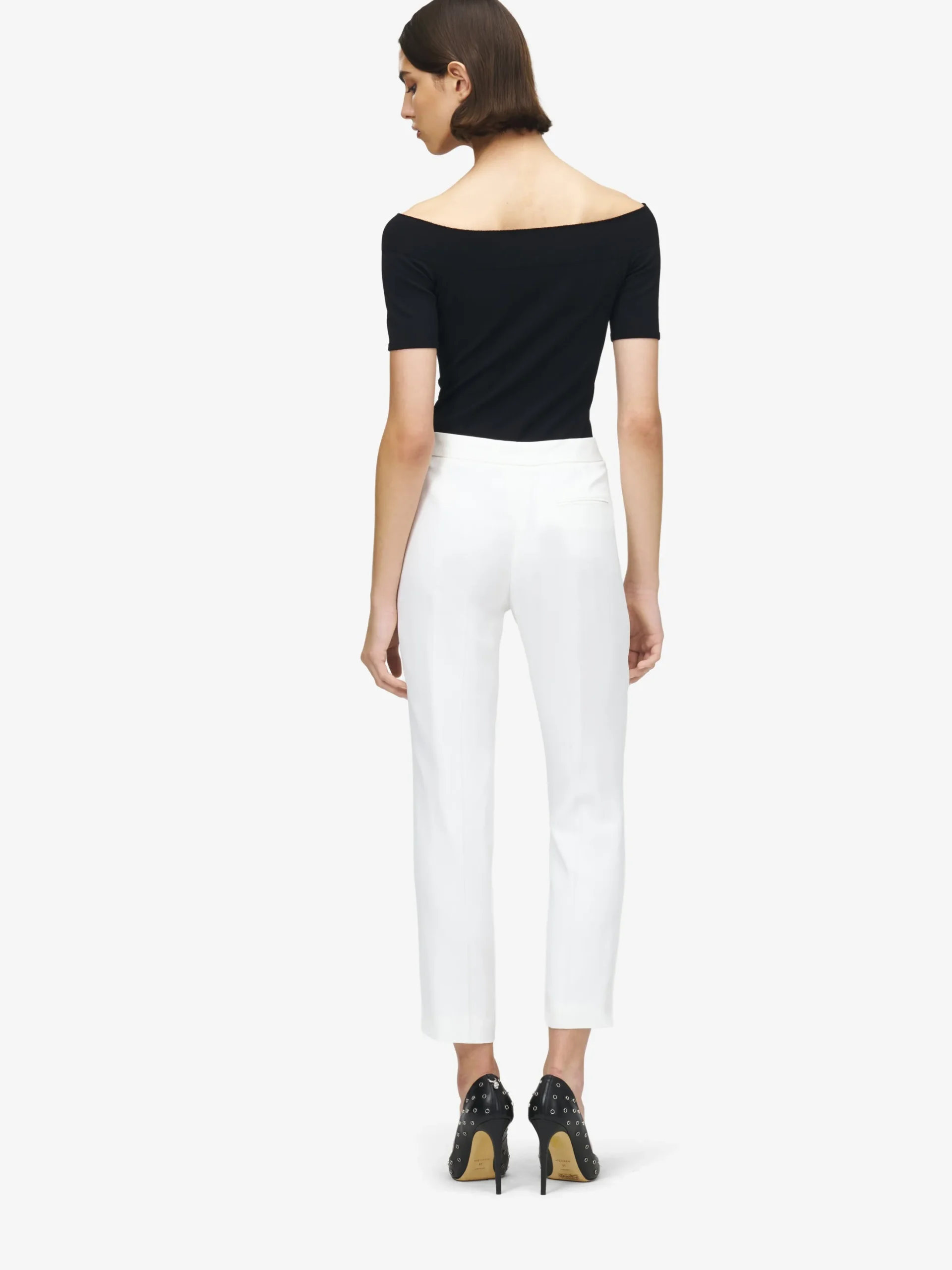 Women's Off-The-Shoulder Knit Top in Black