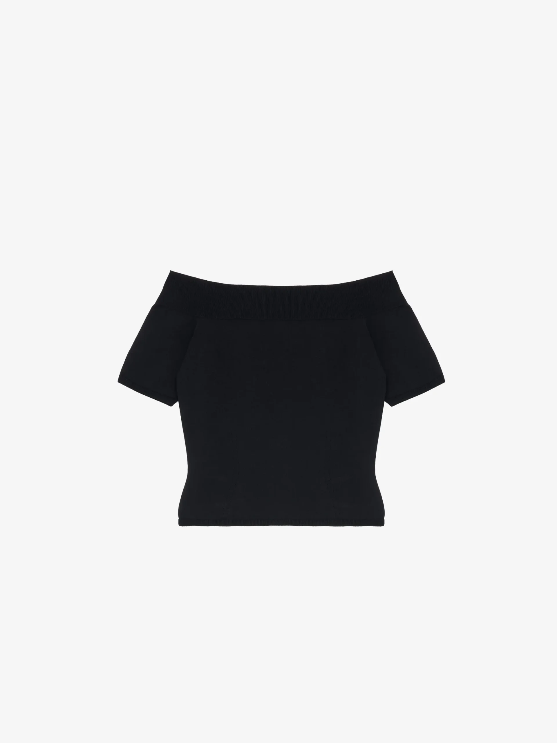 Women's Off-The-Shoulder Knit Top in Black