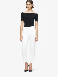 Women's Off-The-Shoulder Knit Top in Black