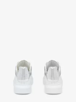Women's Oversized Sneaker in White/Silver