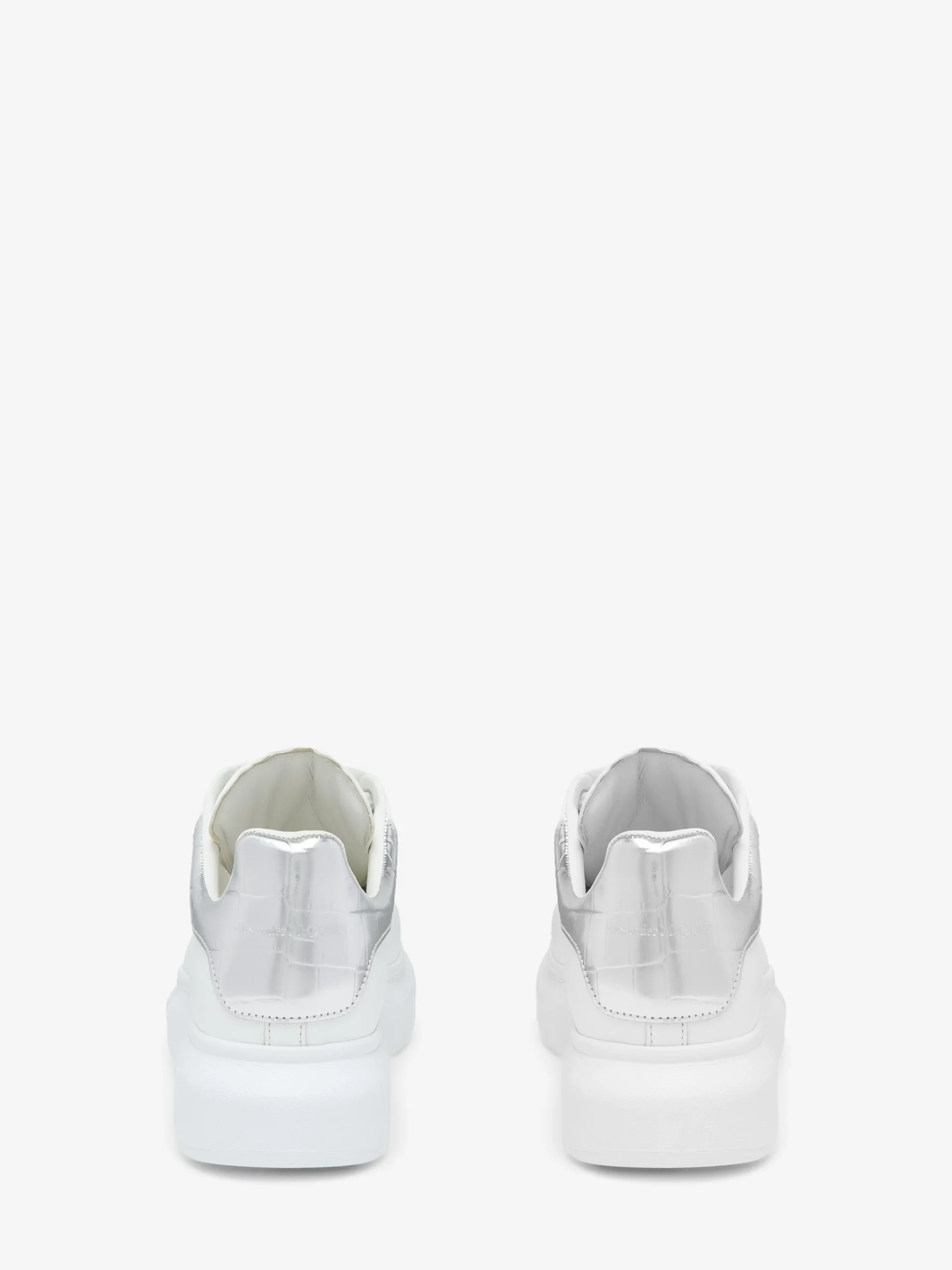 Women's Oversized Sneaker in White/Silver