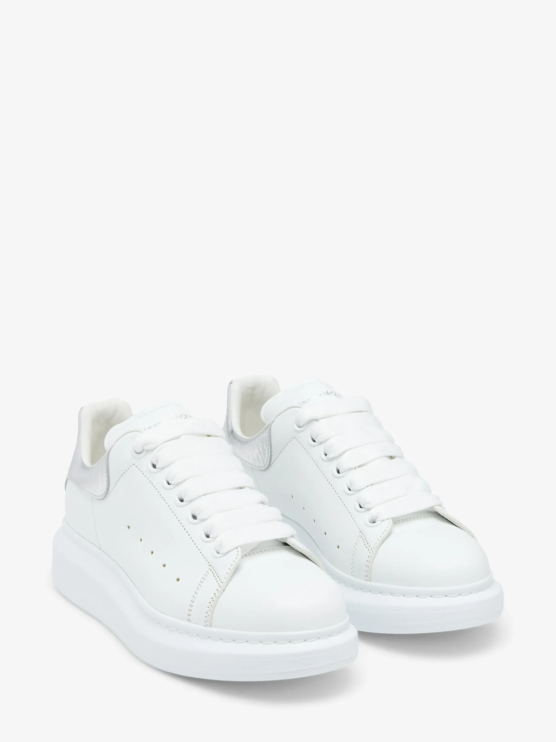 Women's Oversized Sneaker in White/Silver
