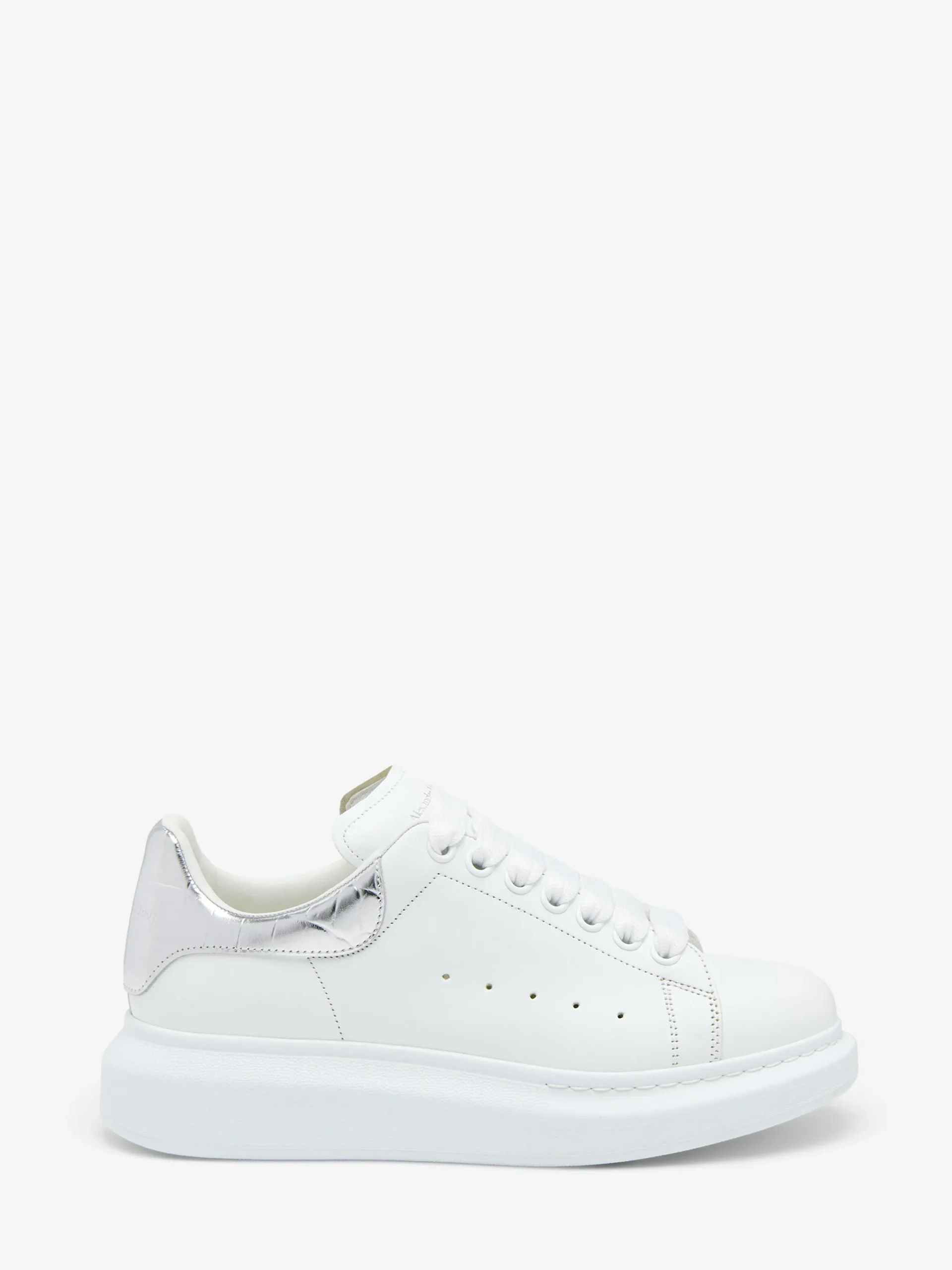 Women's Oversized Sneaker in White/Silver