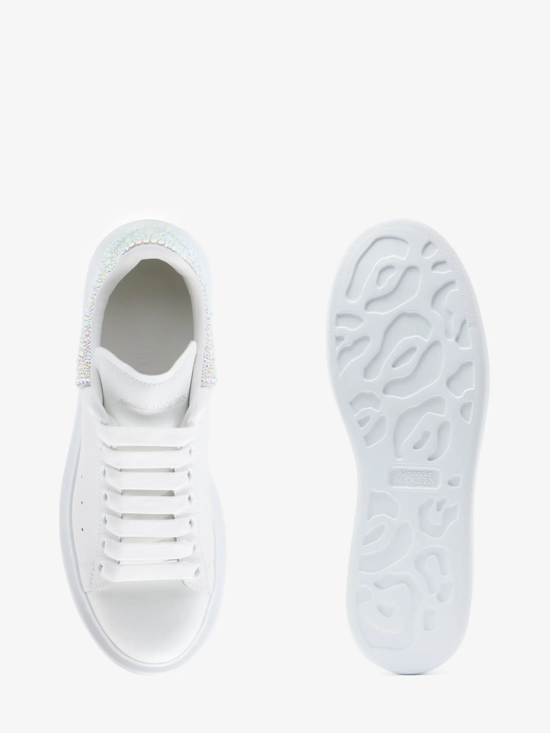 Women's Oversized Sneaker in White/Silver