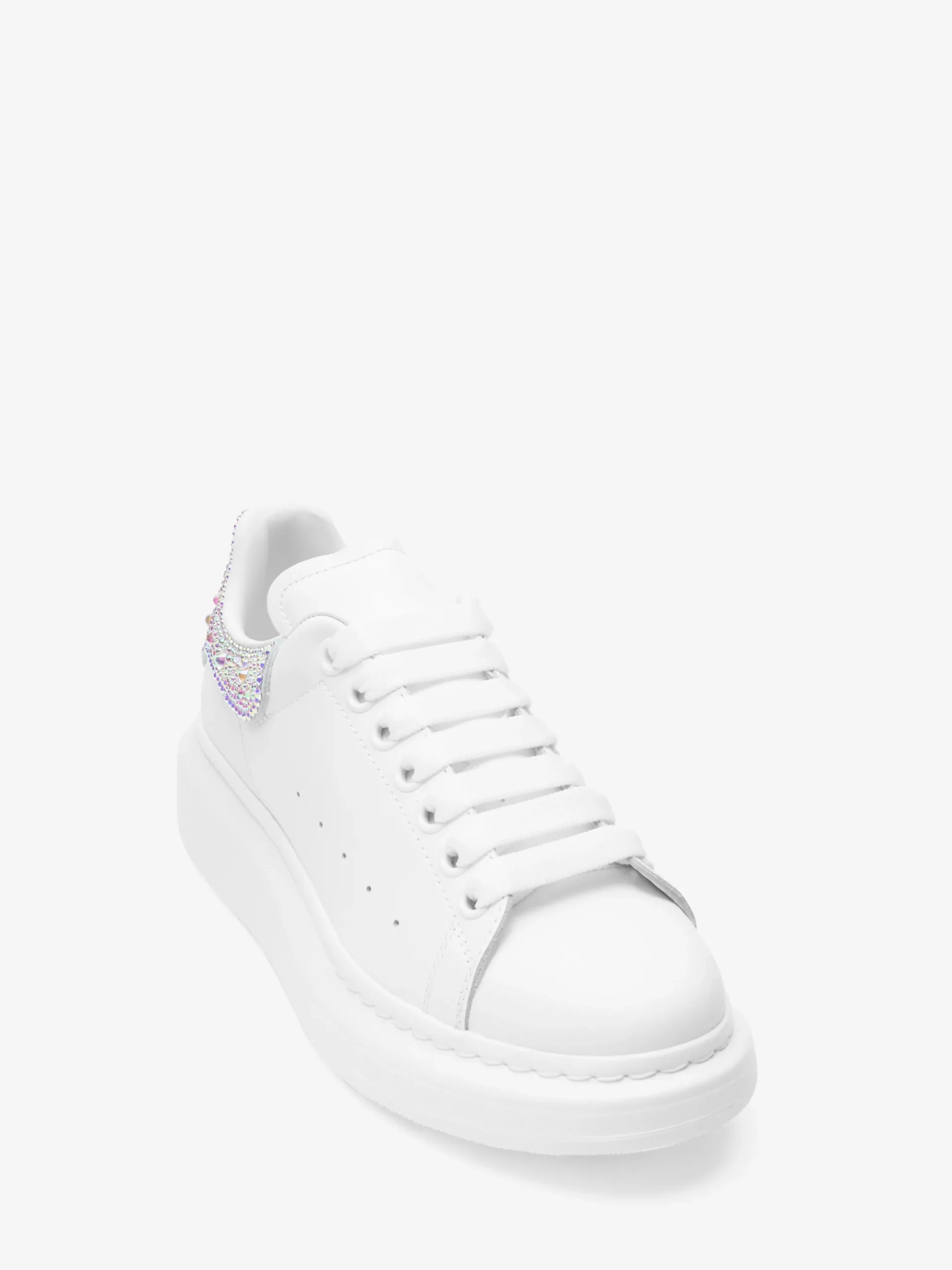 Women's Oversized Sneaker in White/Silver
