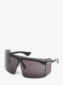 Women's Oversized Visor Sunglasses in Black