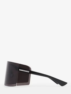 Women's Oversized Visor Sunglasses in Black