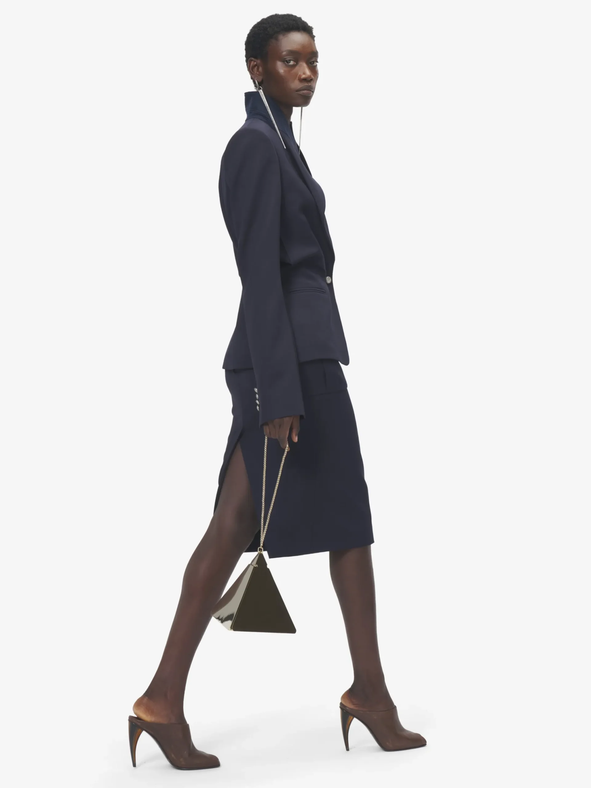 Women's Pencil Skirt in Navy