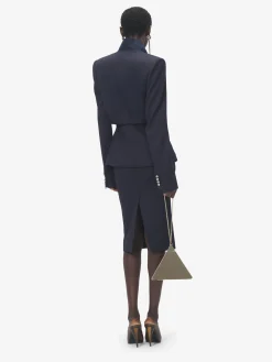 Women's Pencil Skirt in Navy