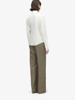 Women's Ruffled Shirt in Cream