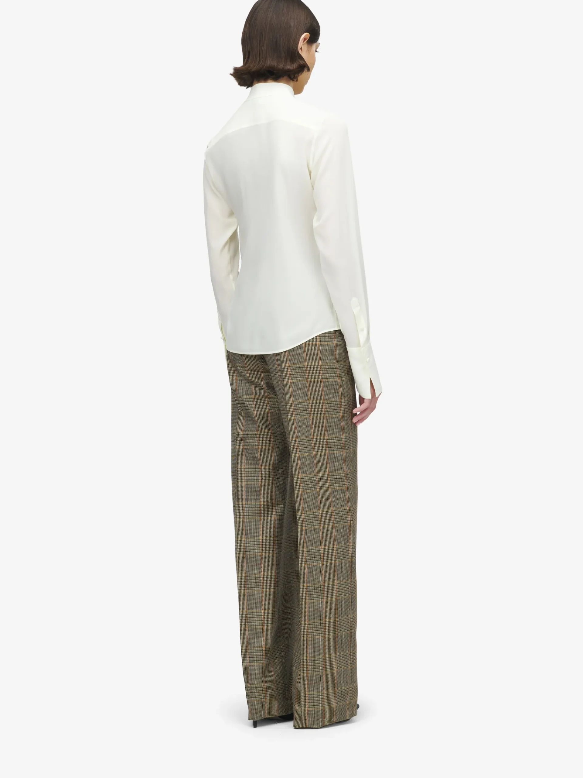 Women's Ruffled Shirt in Cream