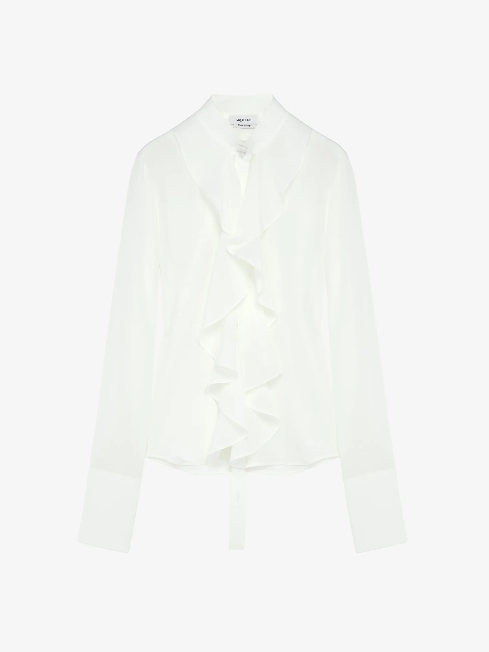 Women's Ruffled Shirt in Cream