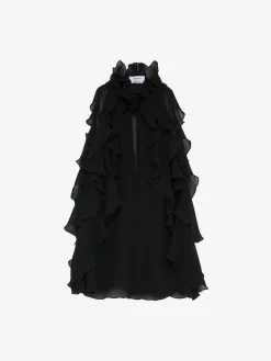 Women's Ruffled Top in Black