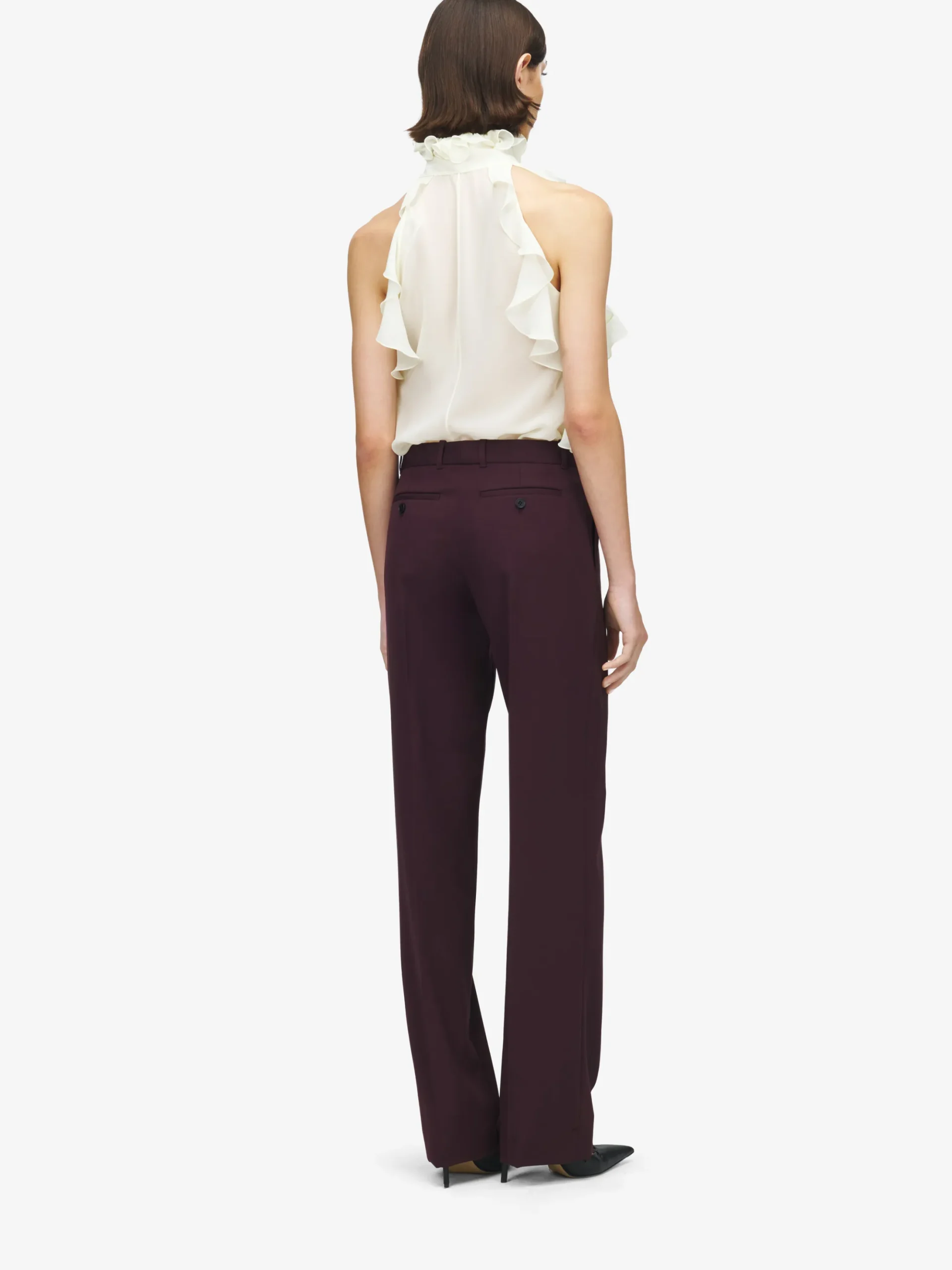 Women's Ruffled Top in Cream