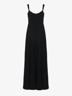 Women's Satin Evening Dress in Black
