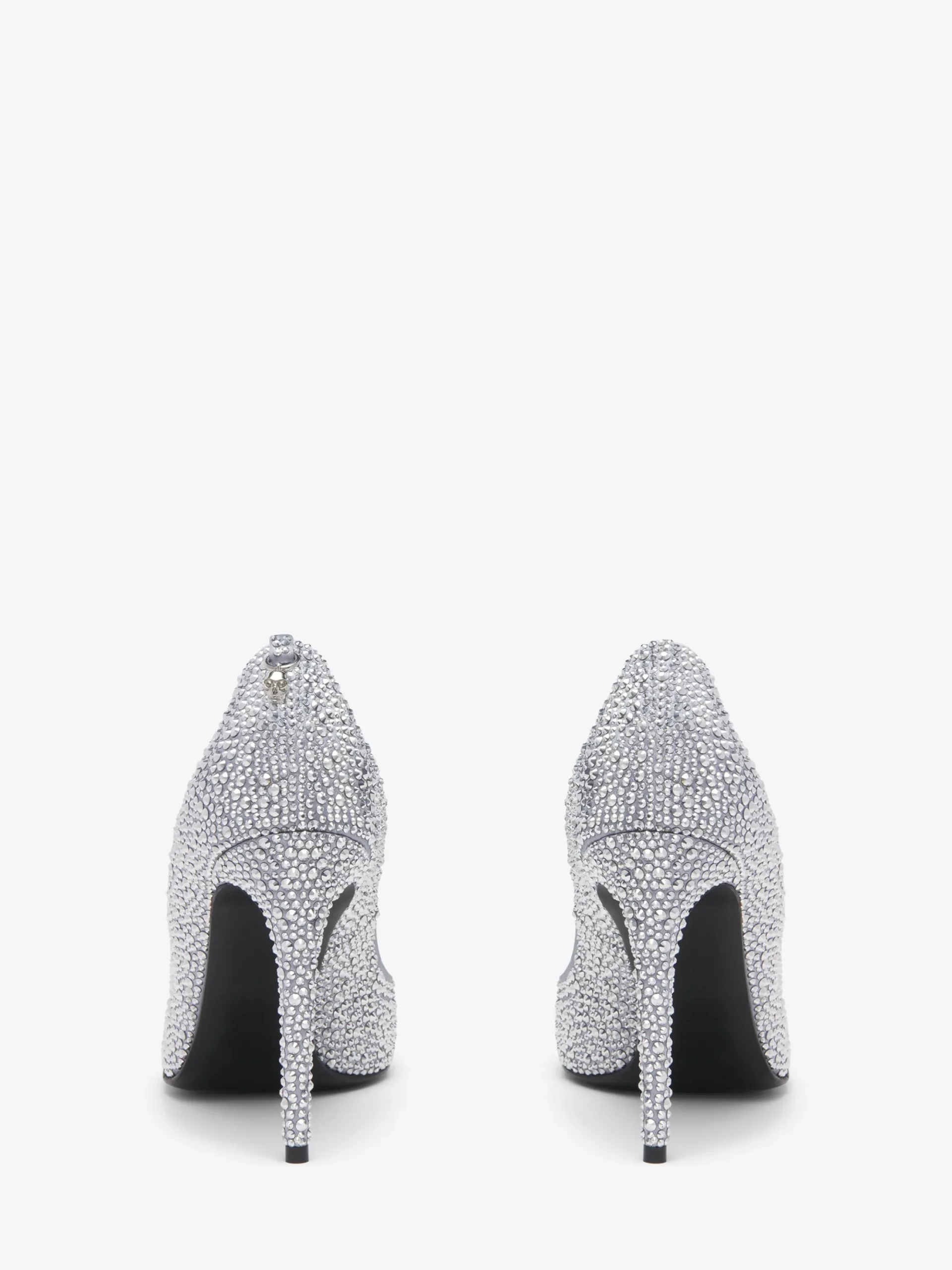 Women's Skull Pump in Silver-finish