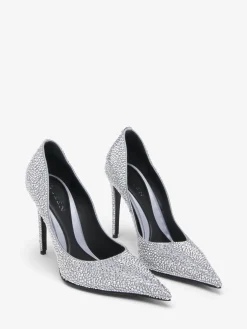 Women's Skull Pump in Silver-finish