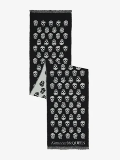 Women's Skull Scarf in Black