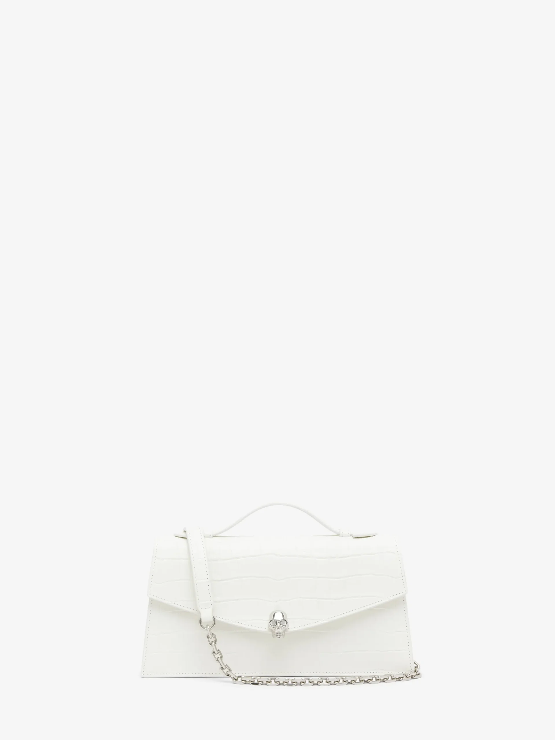 Women's Skull Top Handle in White