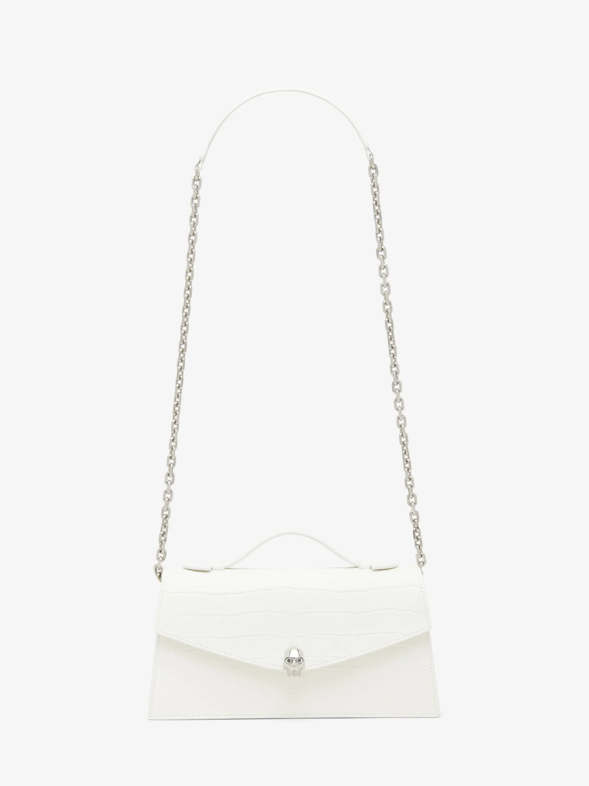 Women's Skull Top Handle in White