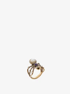 Women's Spider Ring in Antique Gold-finish