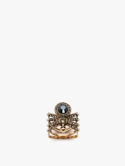 Women's Spider Ring in Antique Gold-finish