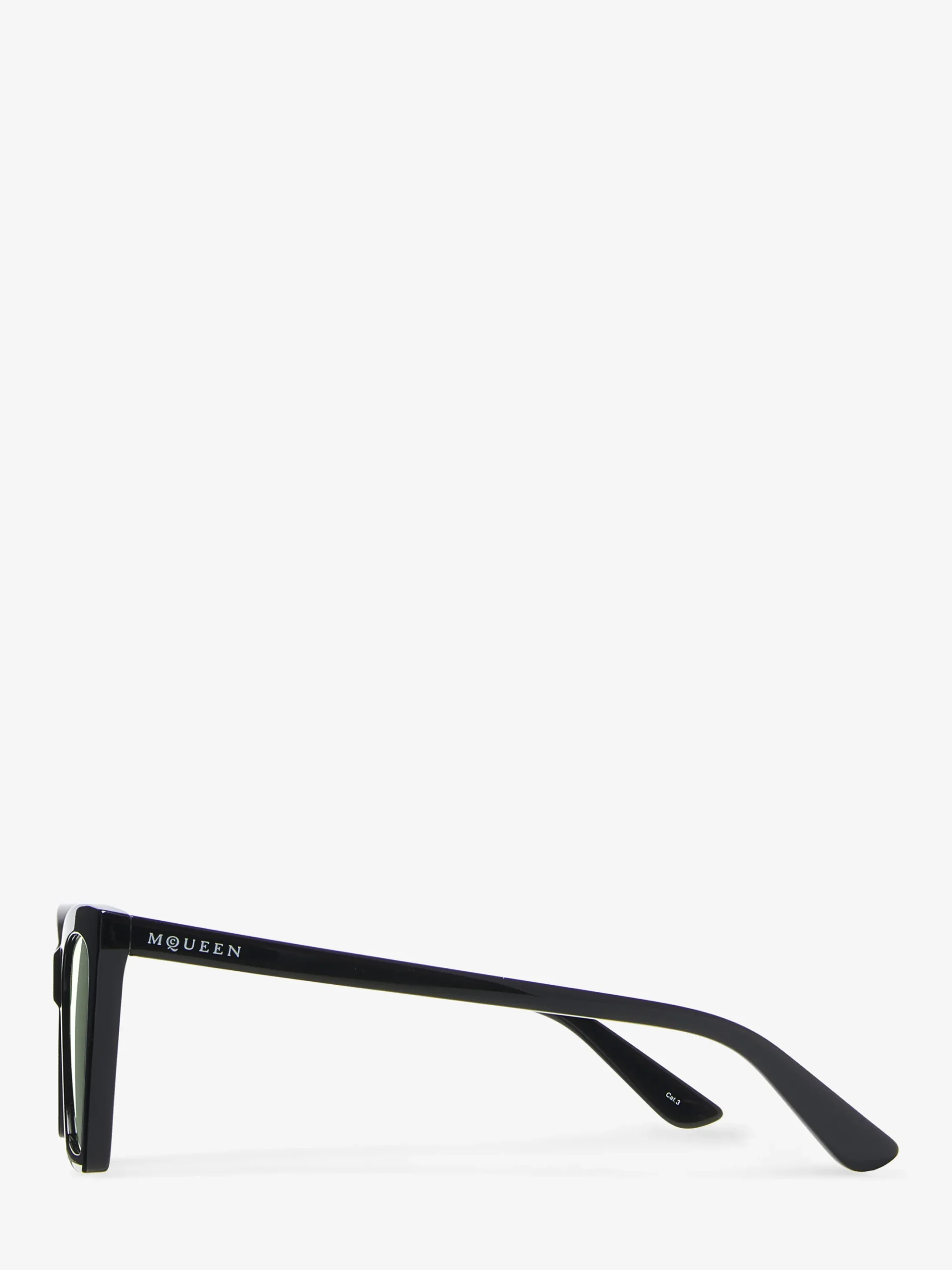 Women's Spike Geometric Cat-eye Sunglasses in Black/Smoke