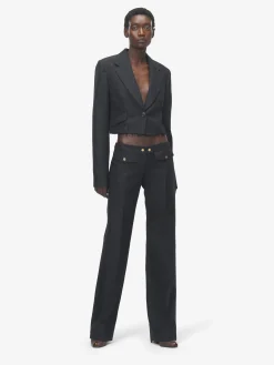 Women's Straight Leg Trousers in Black