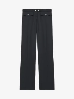 Women's Straight Leg Trousers in Navy