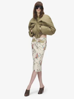 Women's Summer Floral Pencil Skirt in Multicolor