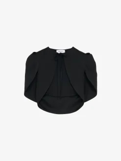 Women's Tailored Bolero Jacket in Black