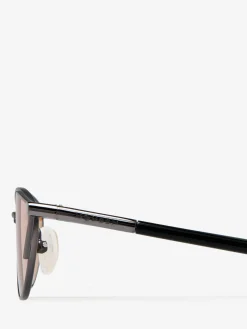 Women's T-Bar Sleek Cat-eye Sunglasses in Burnt Orange