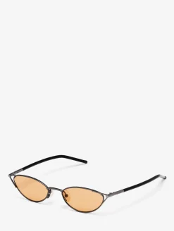 Women's T-Bar Sleek Cat-eye Sunglasses in Burnt Orange