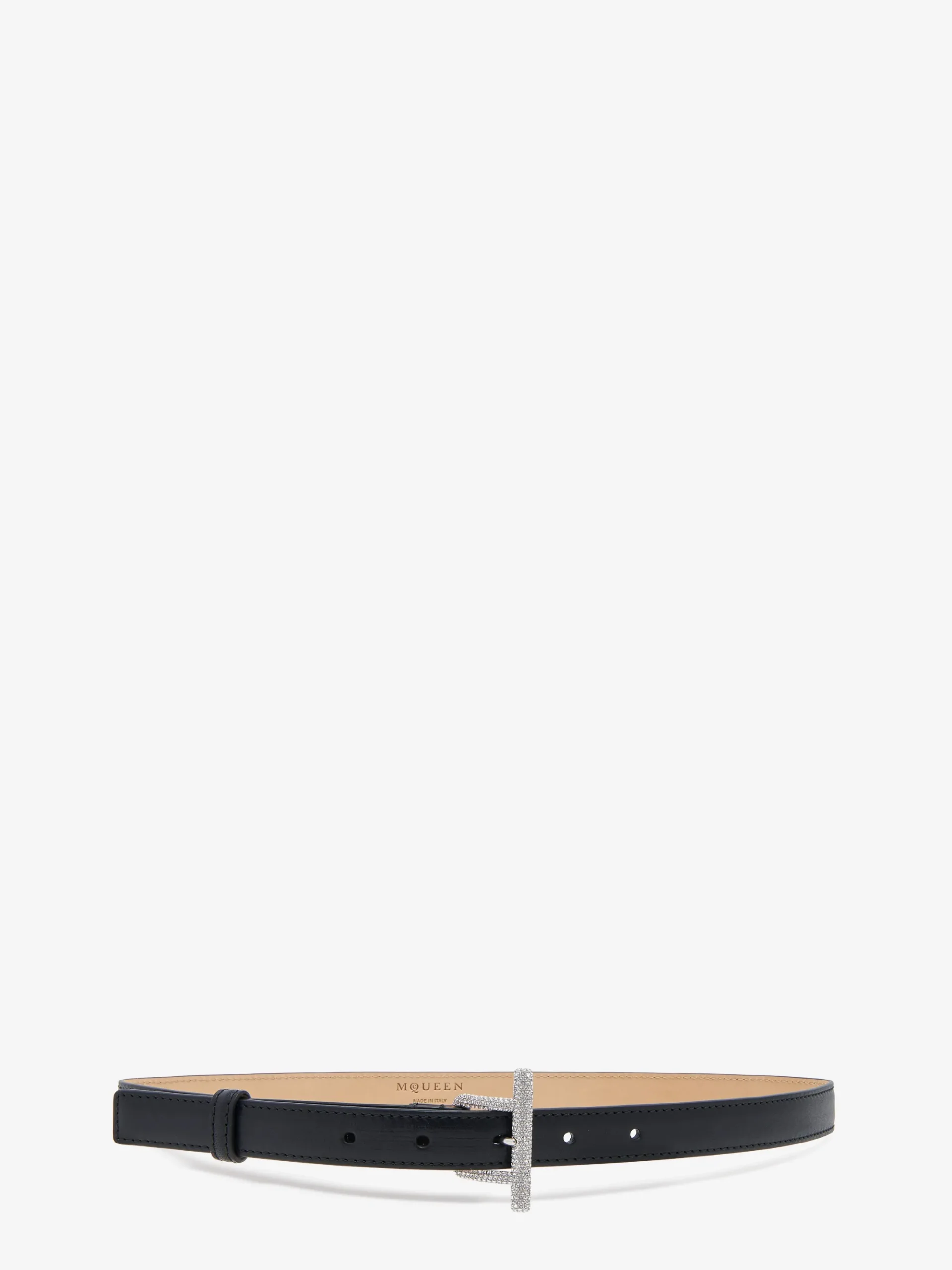 Women's T-Bar Waist Belt in Black