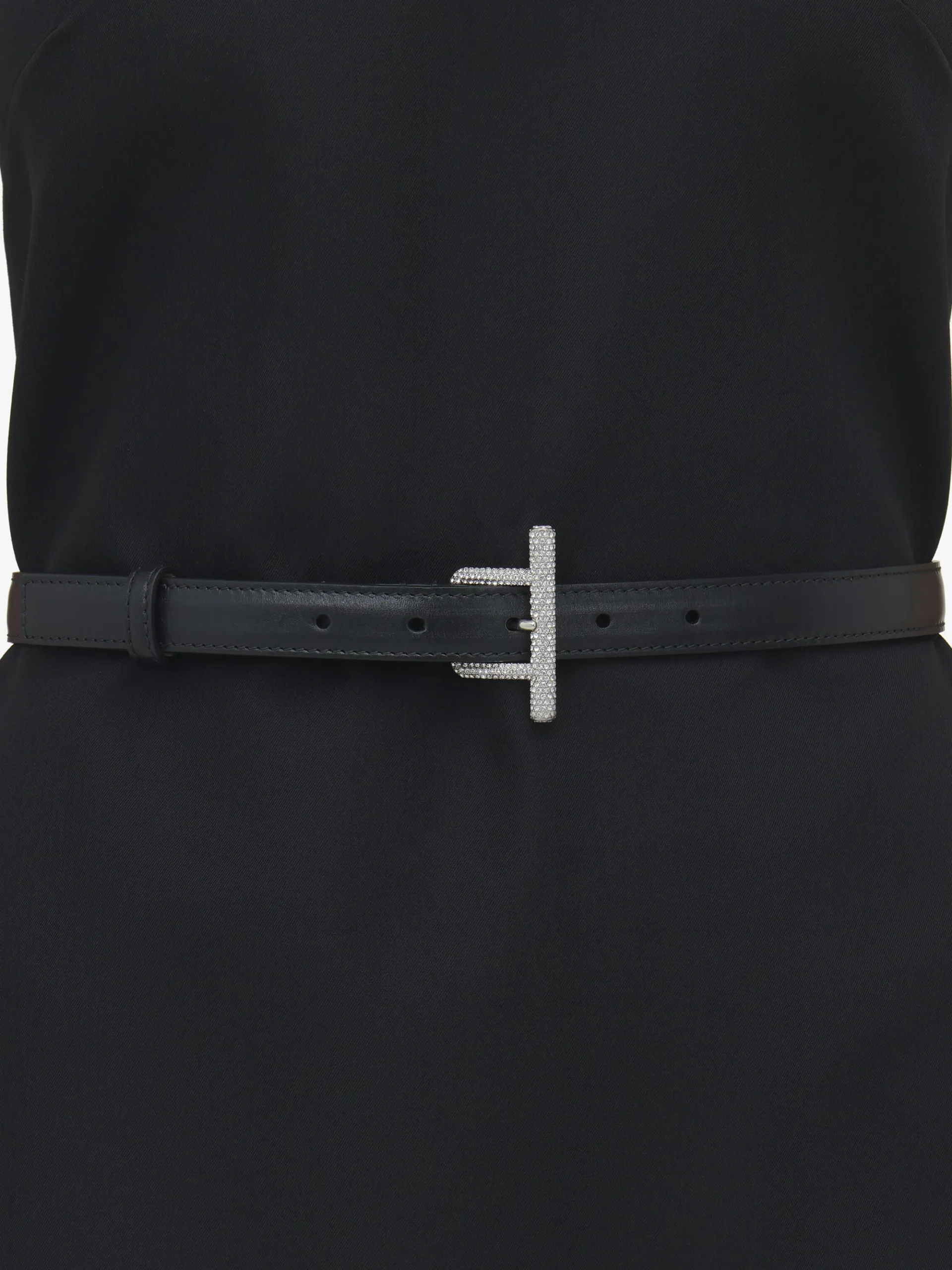Women's T-Bar Waist Belt in Black