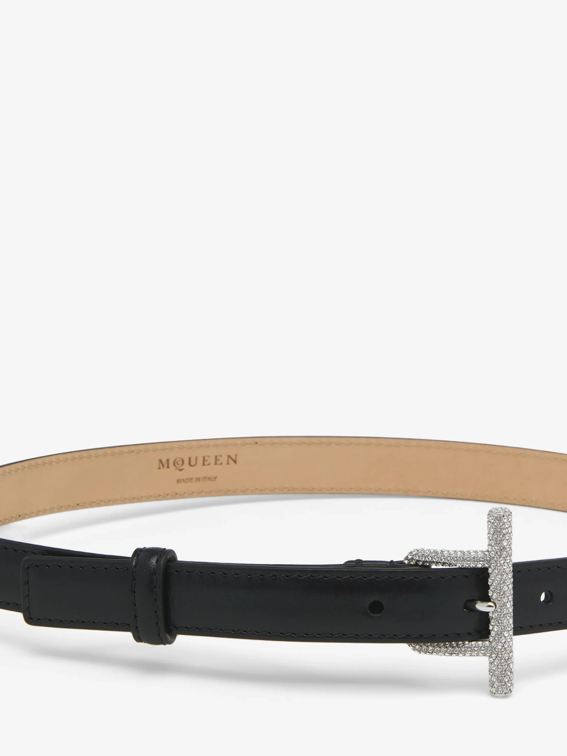 Women's T-Bar Waist Belt in Black