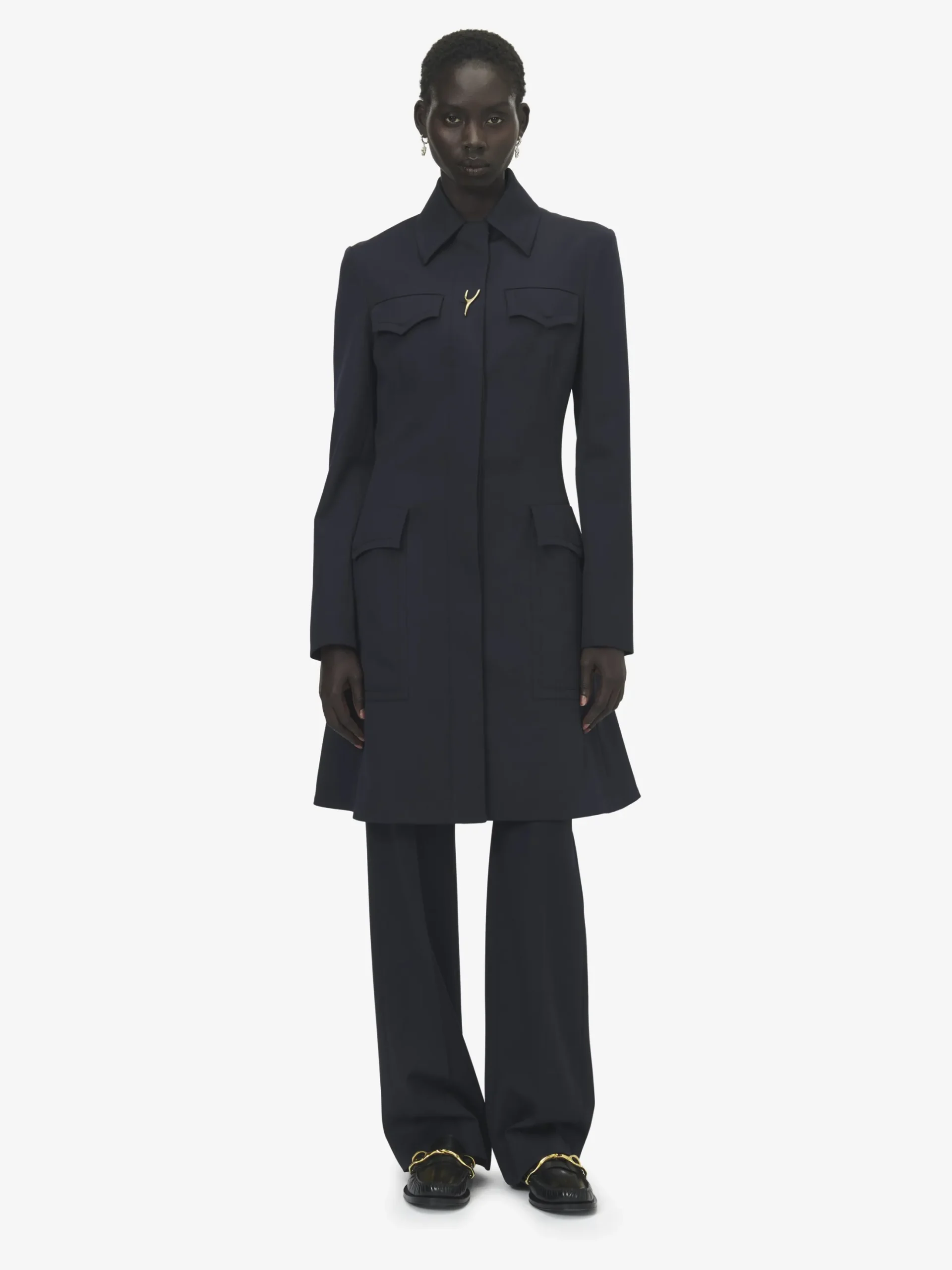 Women's Wishbone Coat in Indigo