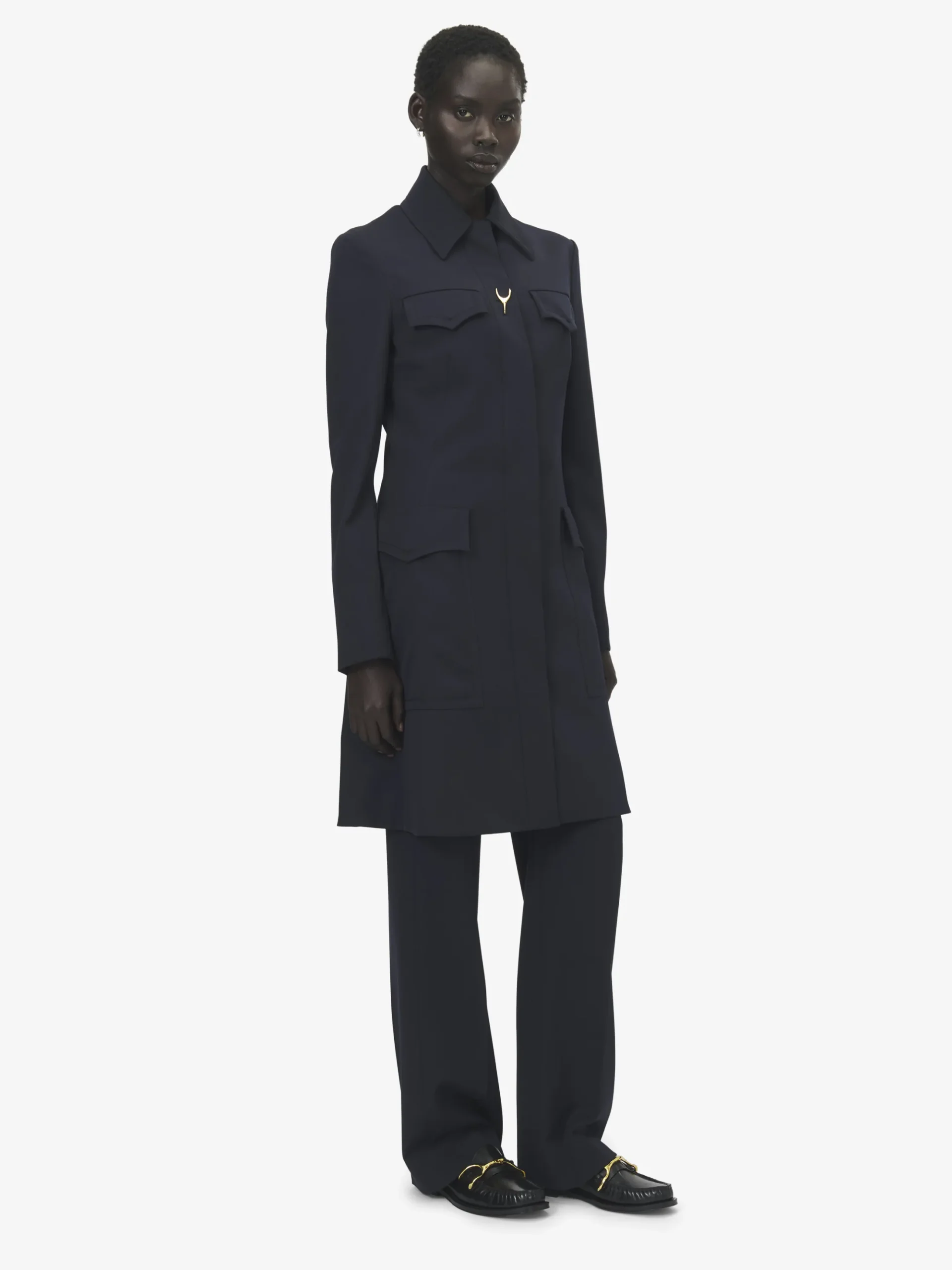 Women's Wishbone Coat in Indigo