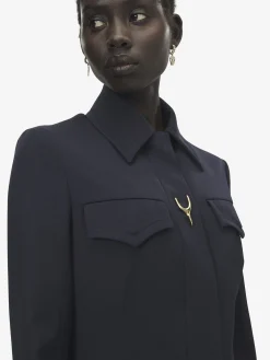 Women's Wishbone Coat in Indigo