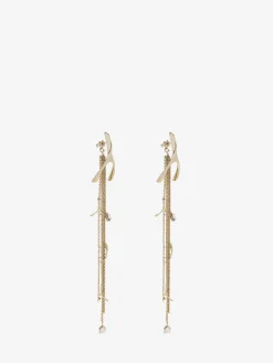 Women's Wishbone Earrings in Pale Gold-finish