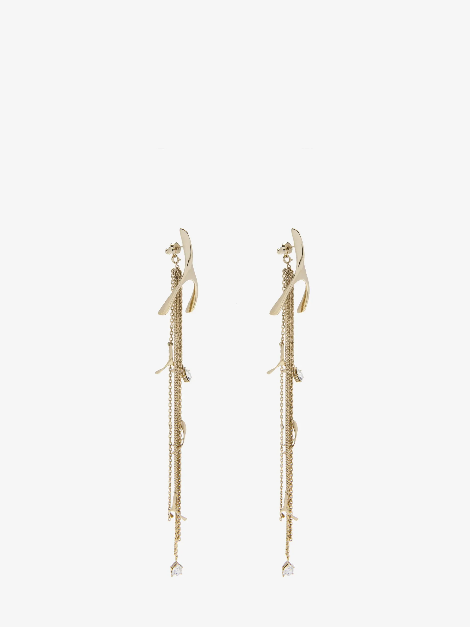Women's Wishbone Earrings in Pale Gold-finish