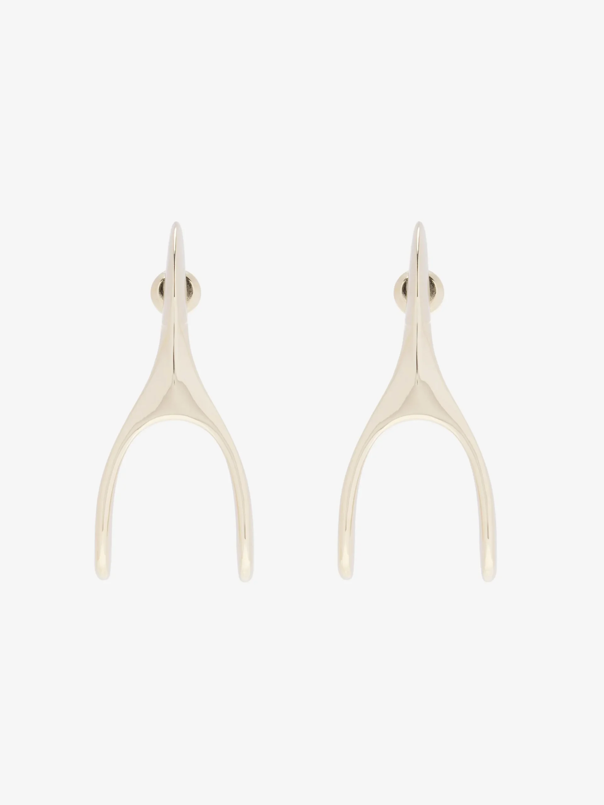 Women's Wishbone Earrings in Pale Gold-finish