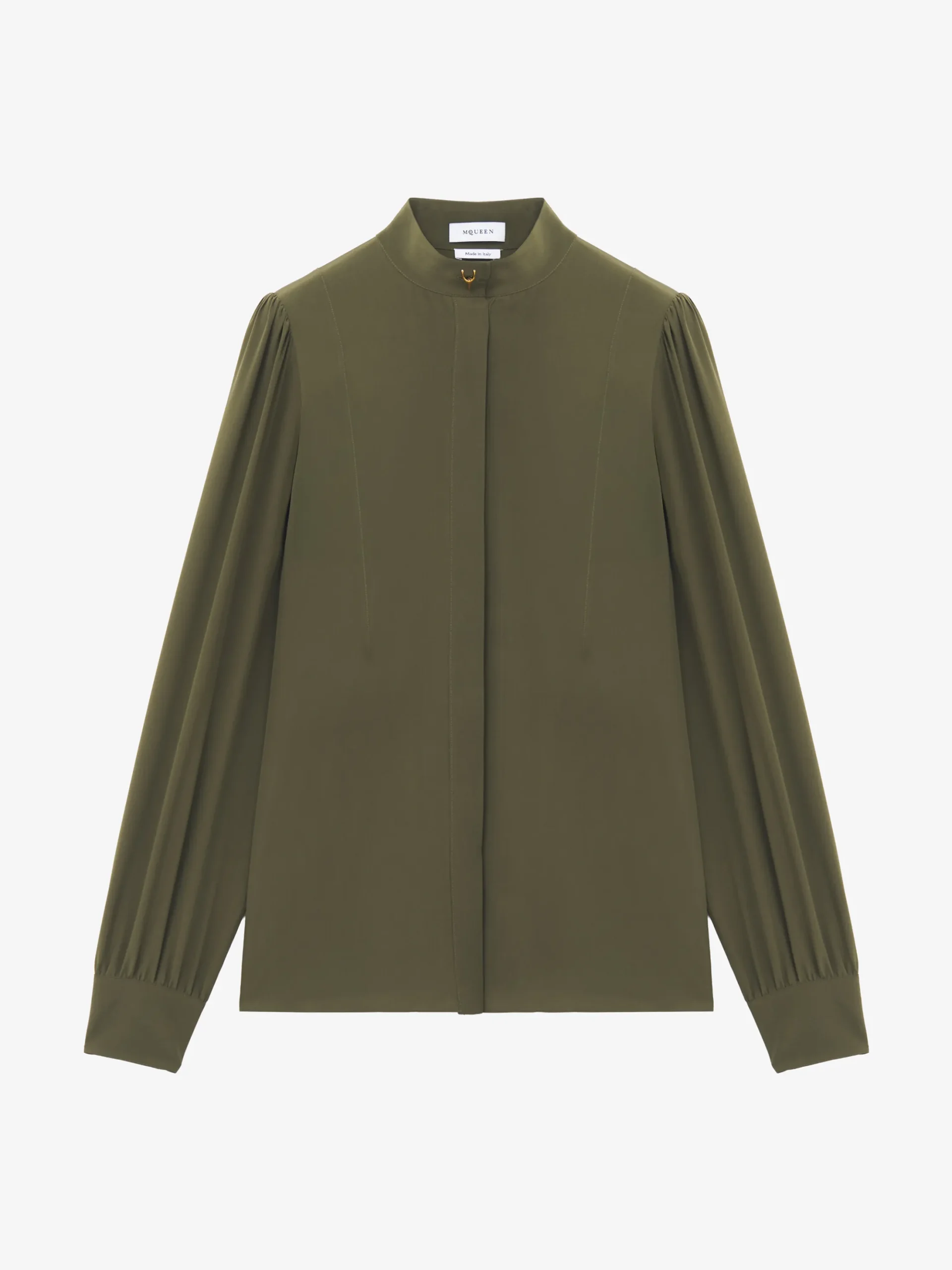 Women's Wishbone Silk Shirt in Green