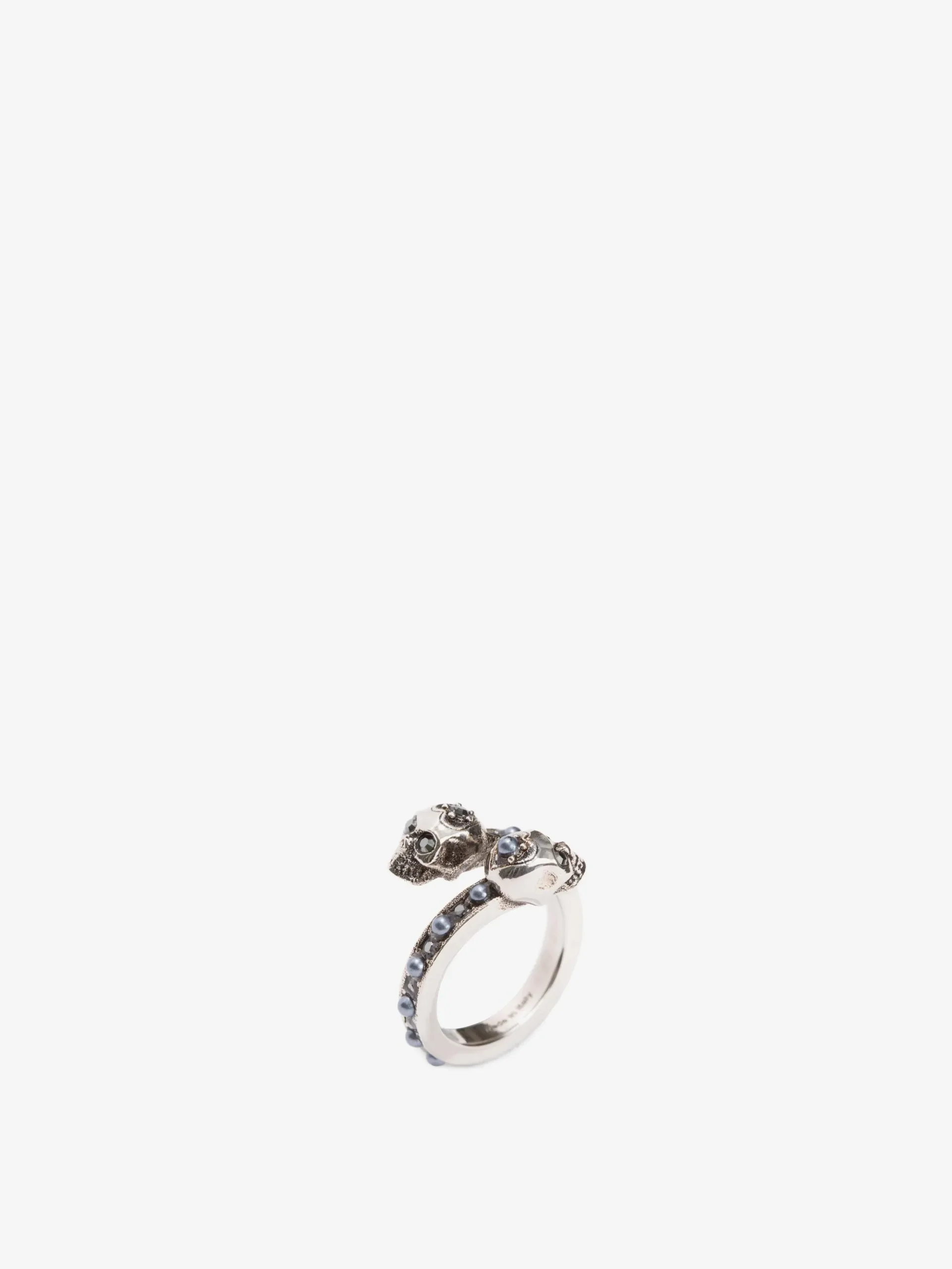 Women's Wrap-Around Skull Ring in Antique Silver-finish