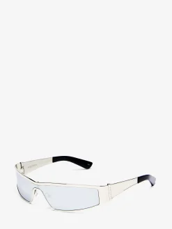 Y2K Metal Sunglasses in Light Silver