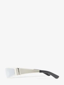 Y2K Metal Sunglasses in Light Silver